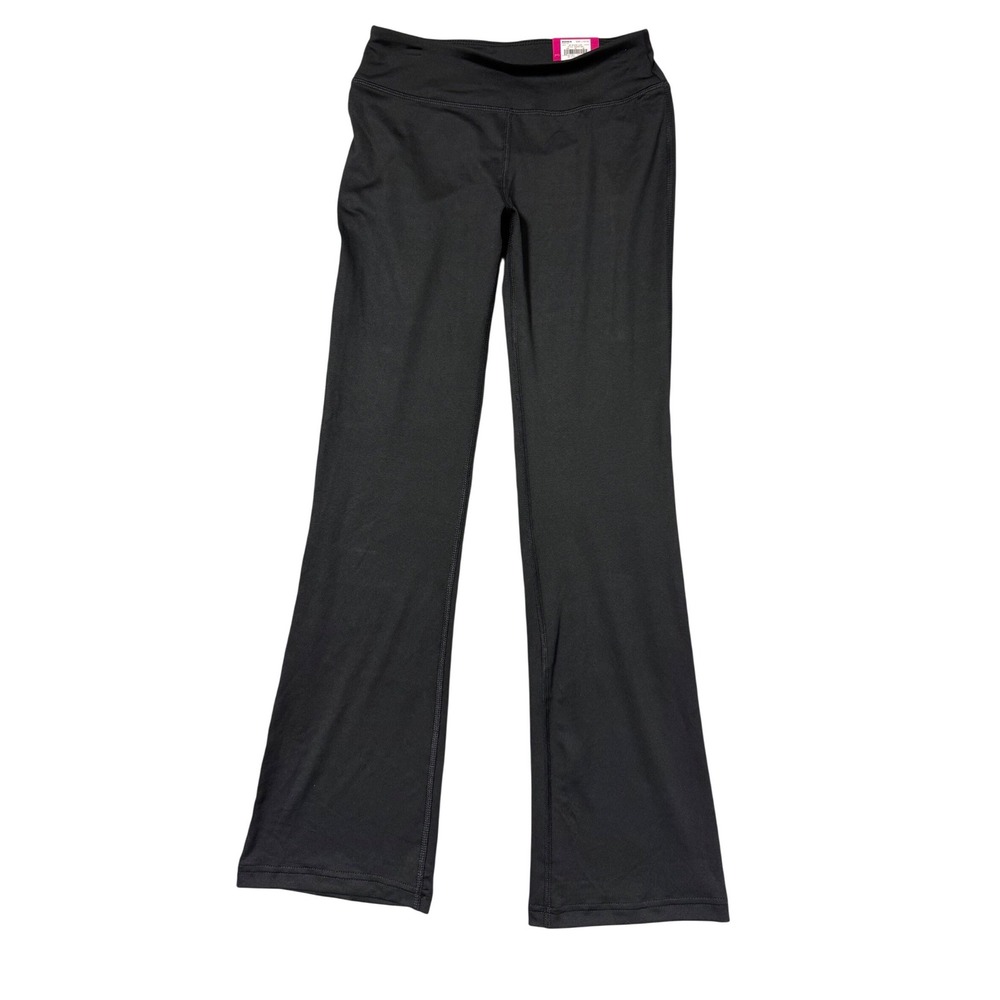 SO Active Girls Black Luxe Flare Leg Yoga Pants Leggings Size L 10/12 NWT J4